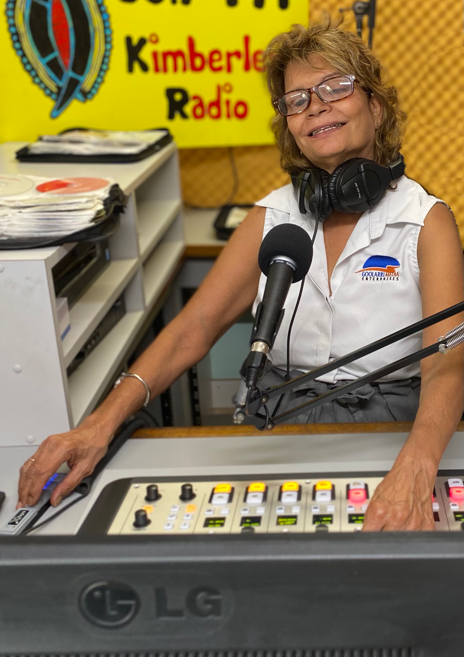 Sandy working in her studio