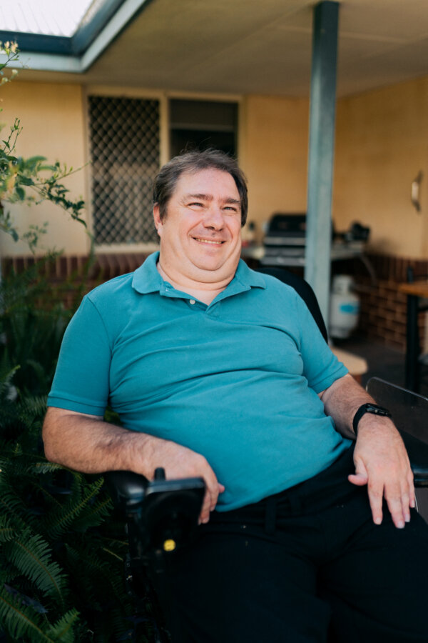 Nick on his front porch. 